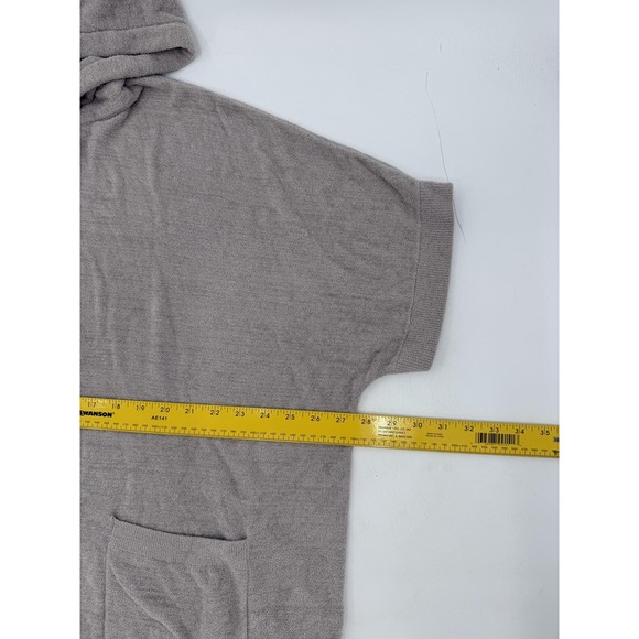 Barefoot Dreams Hoodie Womens L/XL CozyChic Ultra Lite Zip Short Sleeve Poncho - Picture 9 of 9